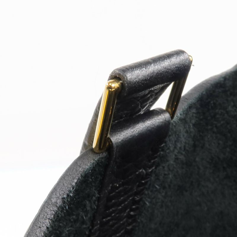 HERMES Clemence皮革Picotin PM金扣手挽袋Noir-15