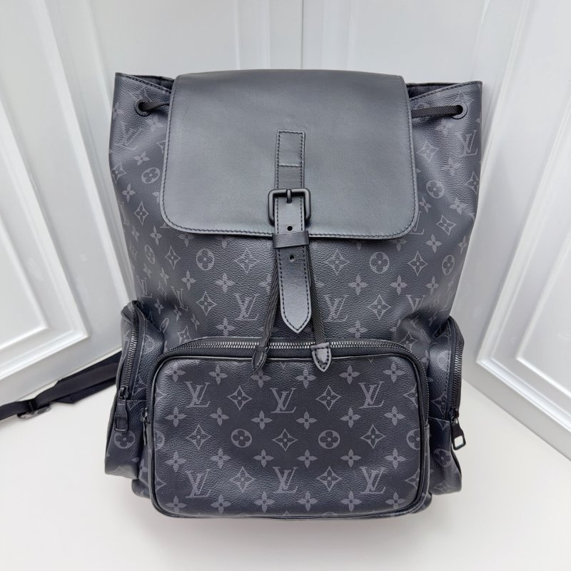 芯片款 LV黑武士老花男士雙肩包-5