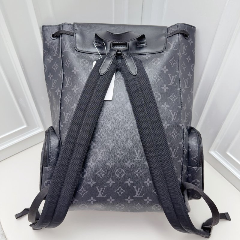 芯片款 LV黑武士老花男士雙肩包-6