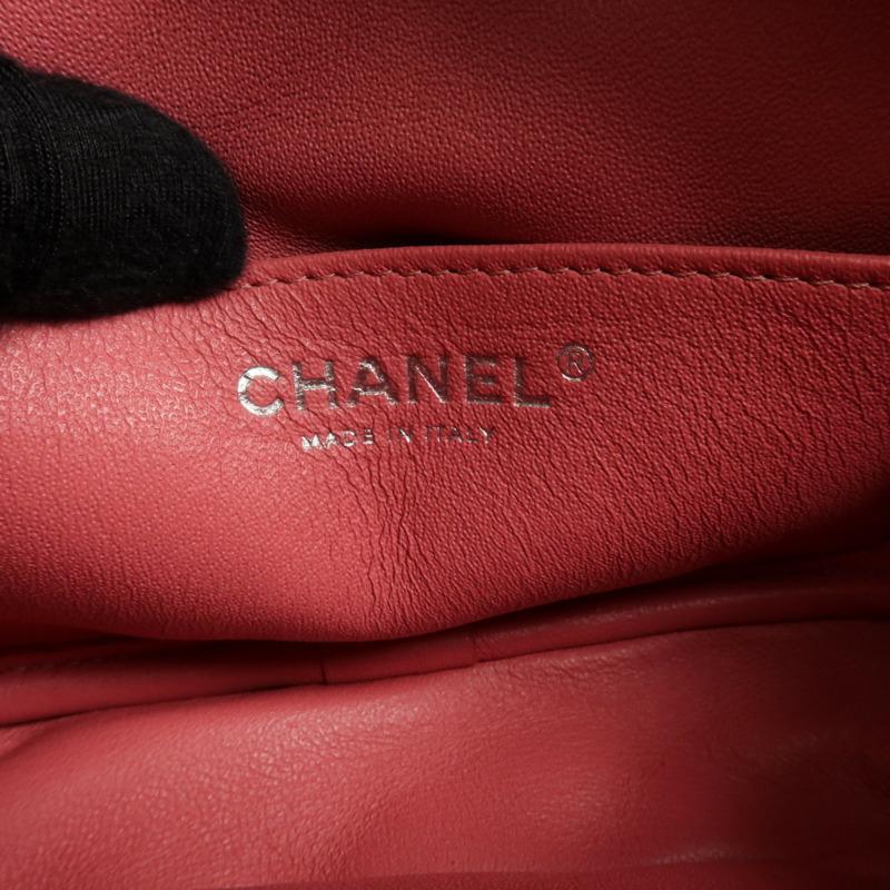 CHANEL 羊皮皮革Camera Bag銀扣鏈帶肩背袋-5