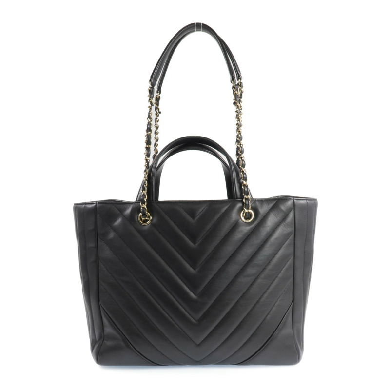 CHANEL 牛皮皮革2way Shoulder Bag金扣手挽肩背兩用袋-2