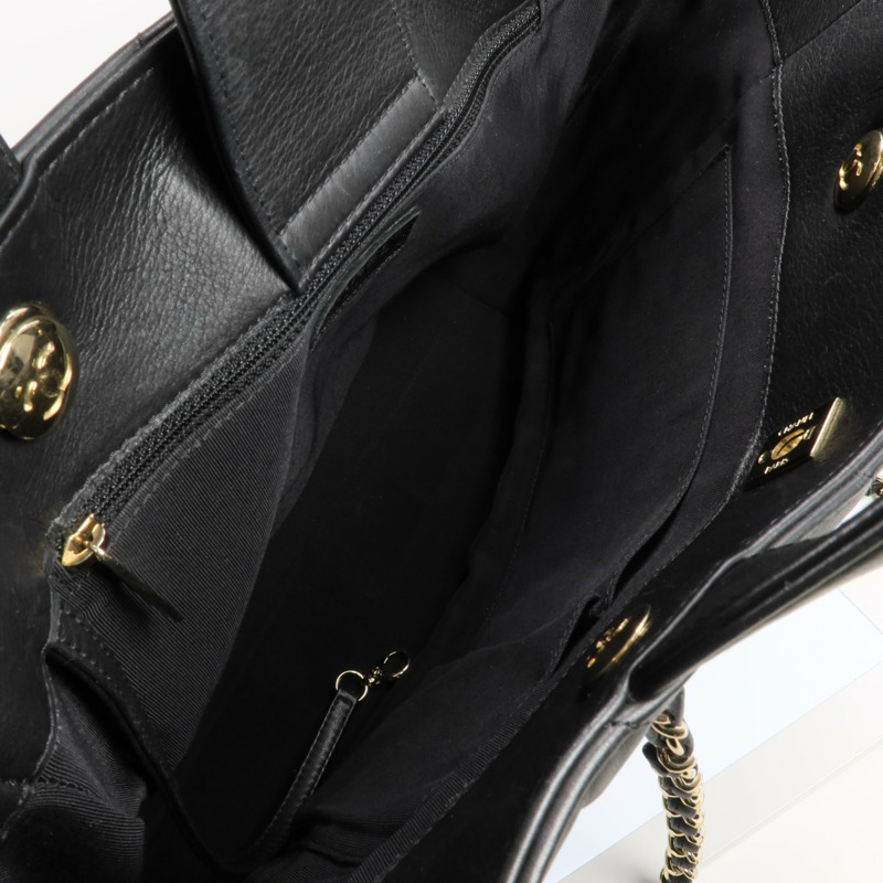 CHANEL 牛皮皮革2way Shoulder Bag金扣手挽肩背兩用袋-4