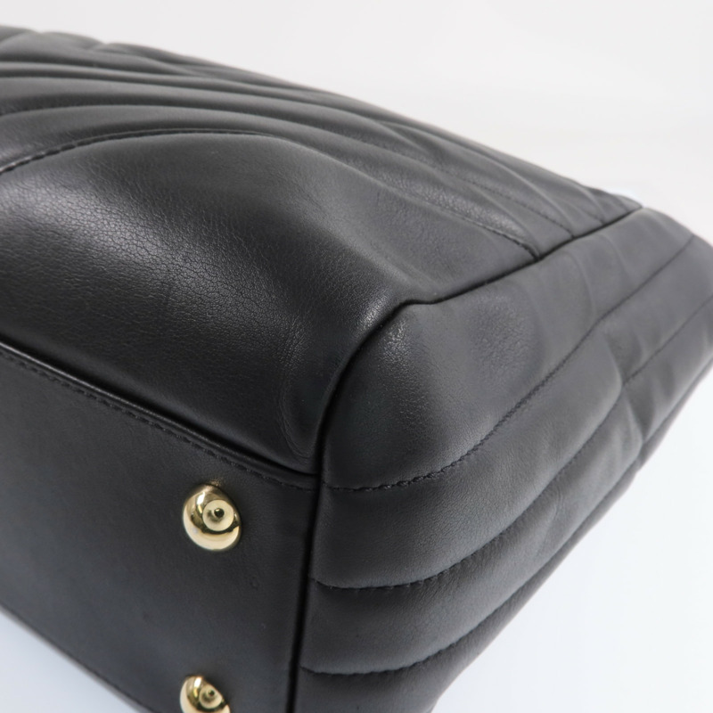 CHANEL 牛皮皮革2way Shoulder Bag金扣手挽肩背兩用袋-9