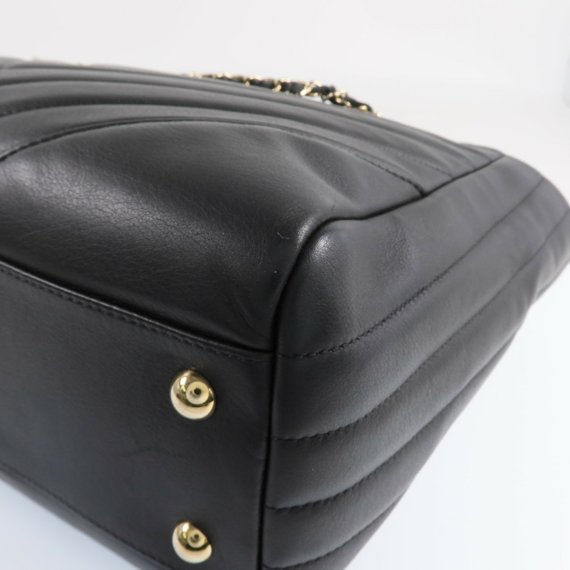 CHANEL 牛皮皮革2way Shoulder Bag金扣手挽肩背兩用袋-11