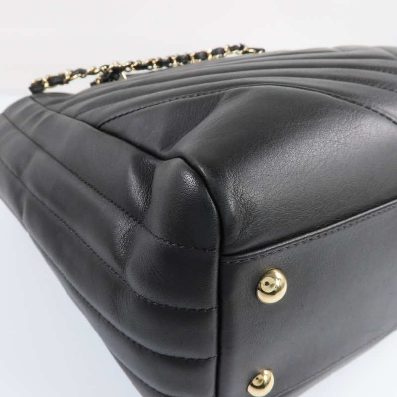 CHANEL 牛皮皮革2way Shoulder Bag金扣手挽肩背兩用袋-12