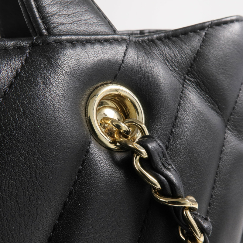 CHANEL 牛皮皮革2way Shoulder Bag金扣手挽肩背兩用袋-13