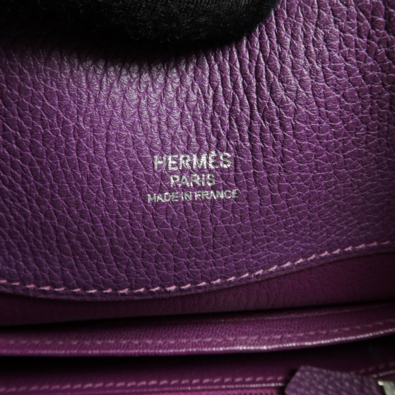 HERMES Clemence皮革So Kelly 22銀扣肩背袋Anemone-5