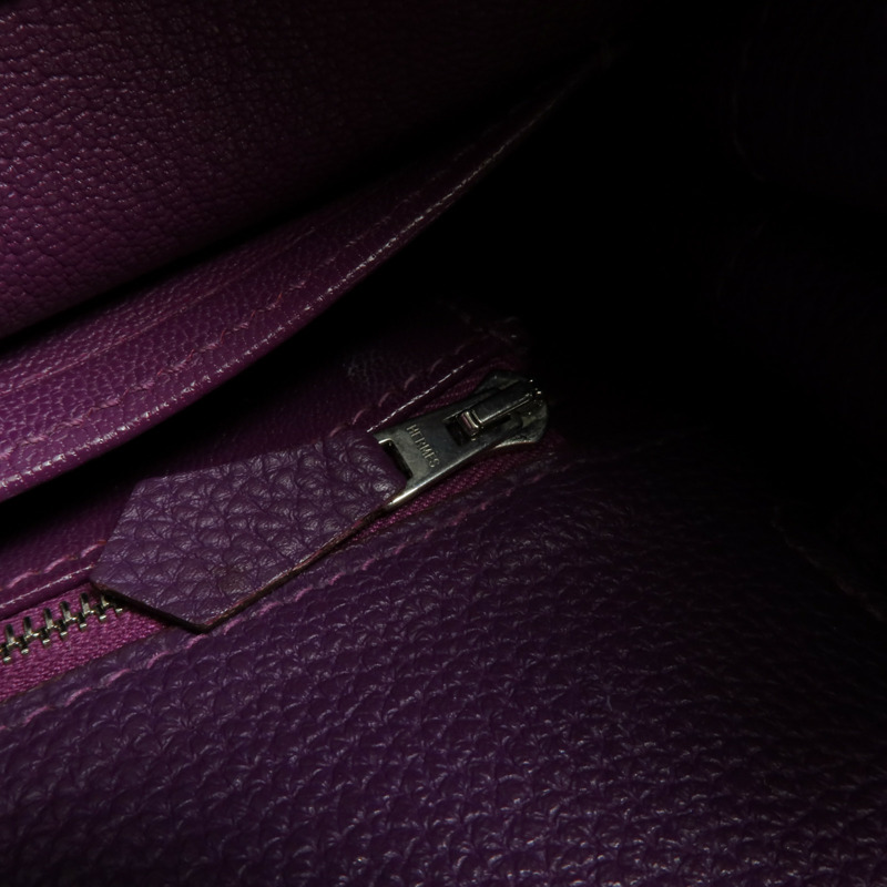 HERMES Clemence皮革So Kelly 22銀扣肩背袋Anemone-13