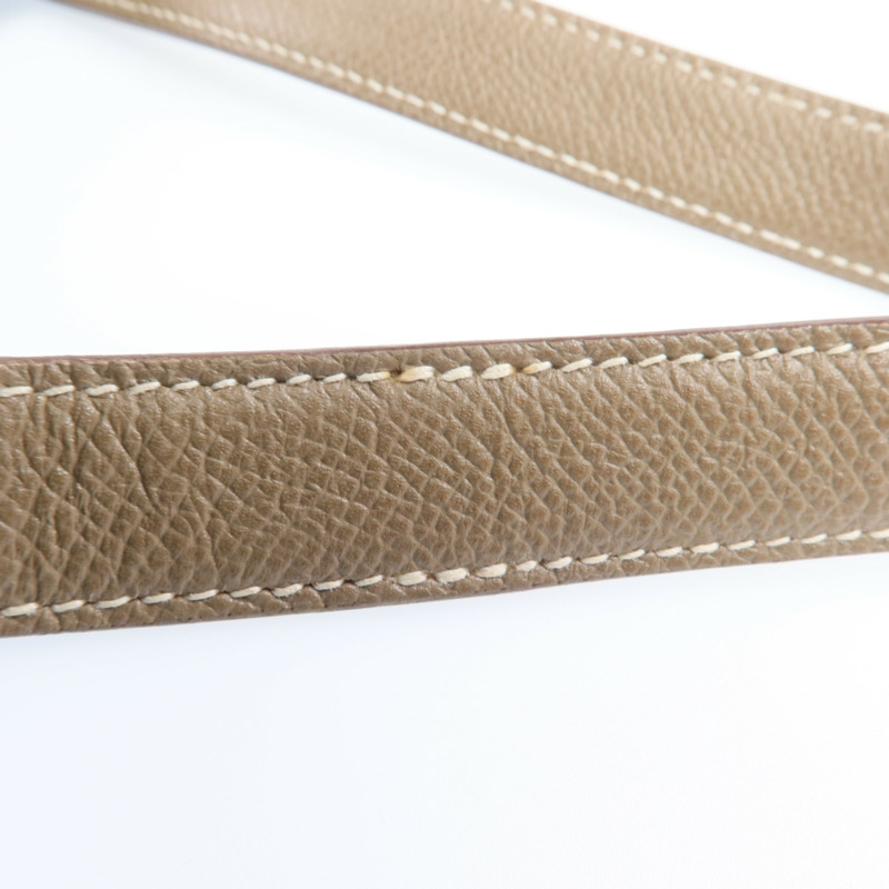 HERMES 皮革Constance 24金扣肩背袋Etoupe-16