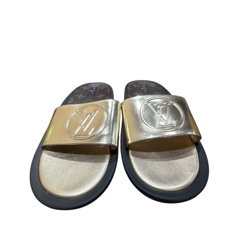 【美收精品】LV 茶金色老花拖鞋 4-705-1