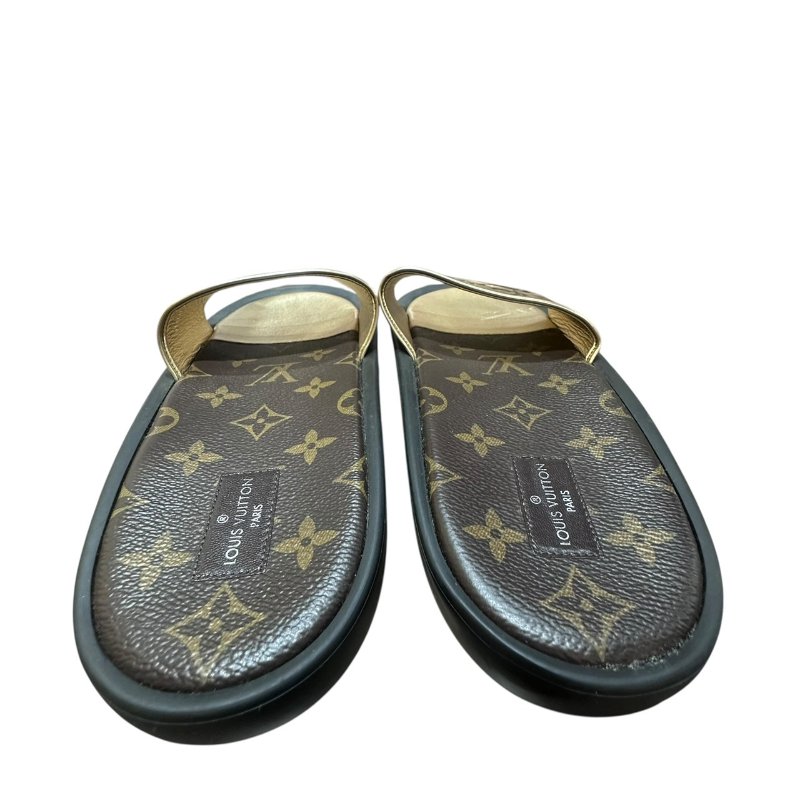 【美收精品】LV 茶金色老花拖鞋 4-705-2