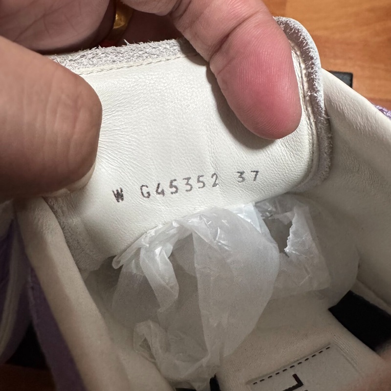 Chanel正品香奈兒雙C徽標休閒鞋 低幫板鞋 白紫色 37碼-4