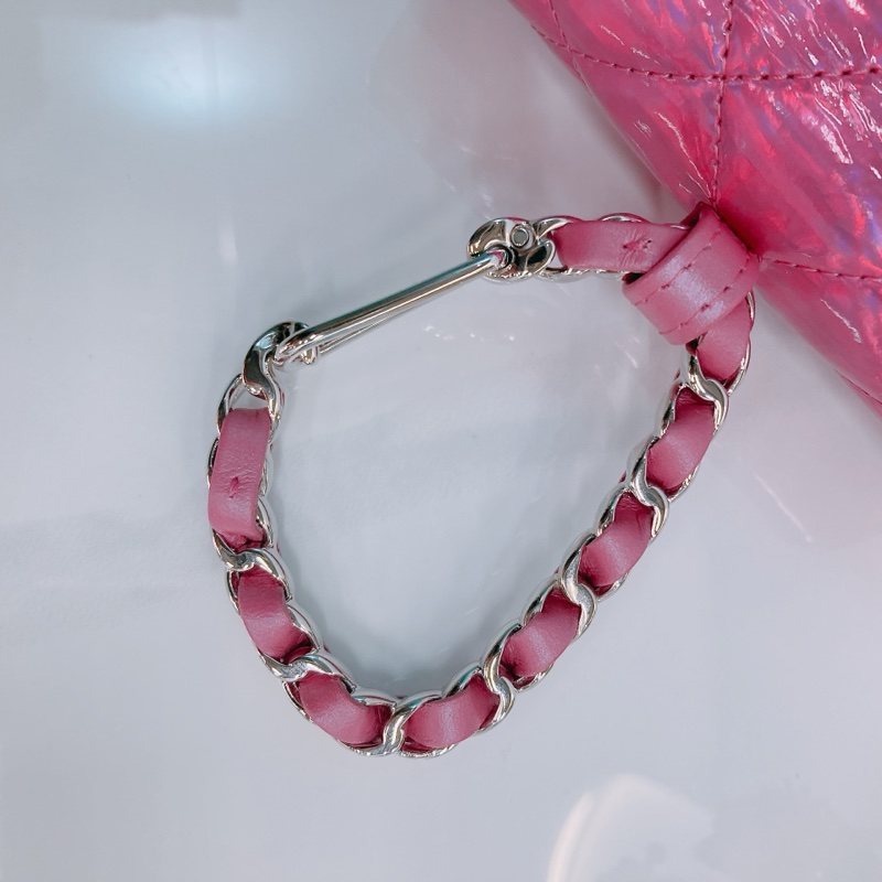 MS0518 CHANEL 香奈兒幻彩桃紅色特別版卡包吊飾CARD HOLDER WITH HOOK GOATSKIN IRIDESCENT PURPLE-18