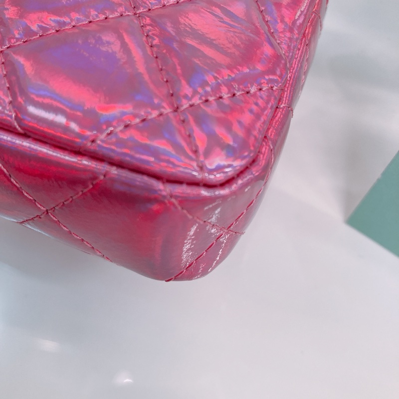 MS0518 CHANEL 香奈兒幻彩桃紅色特別版卡包吊飾CARD HOLDER WITH HOOK GOATSKIN IRIDESCENT PURPLE-22