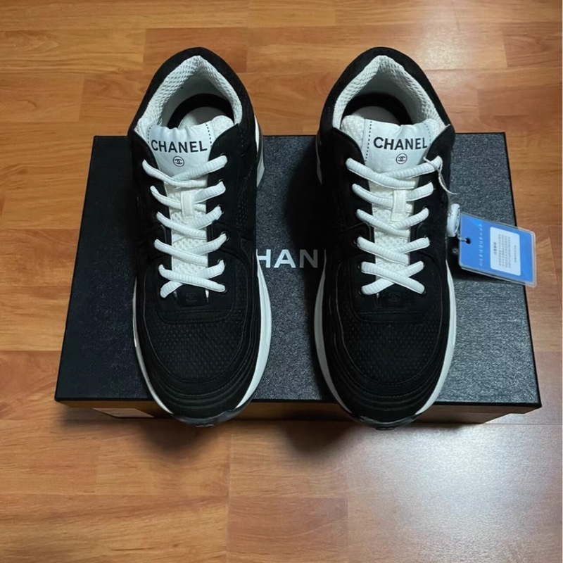 Chanel香奈兒24s黑角大王 低幫休閒鞋 黑色 36碼-3