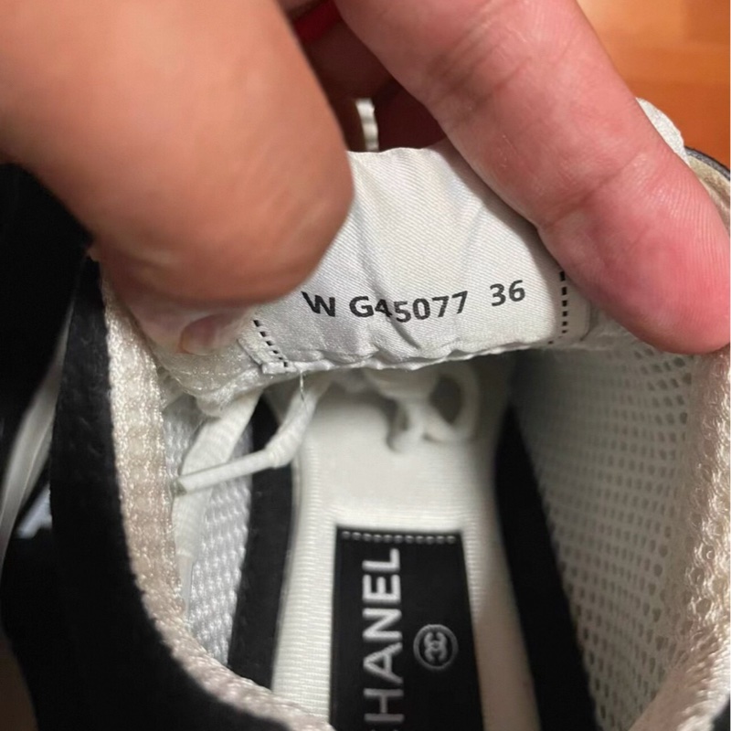 Chanel香奈兒24s黑角大王 低幫休閒鞋 黑色 36碼-5