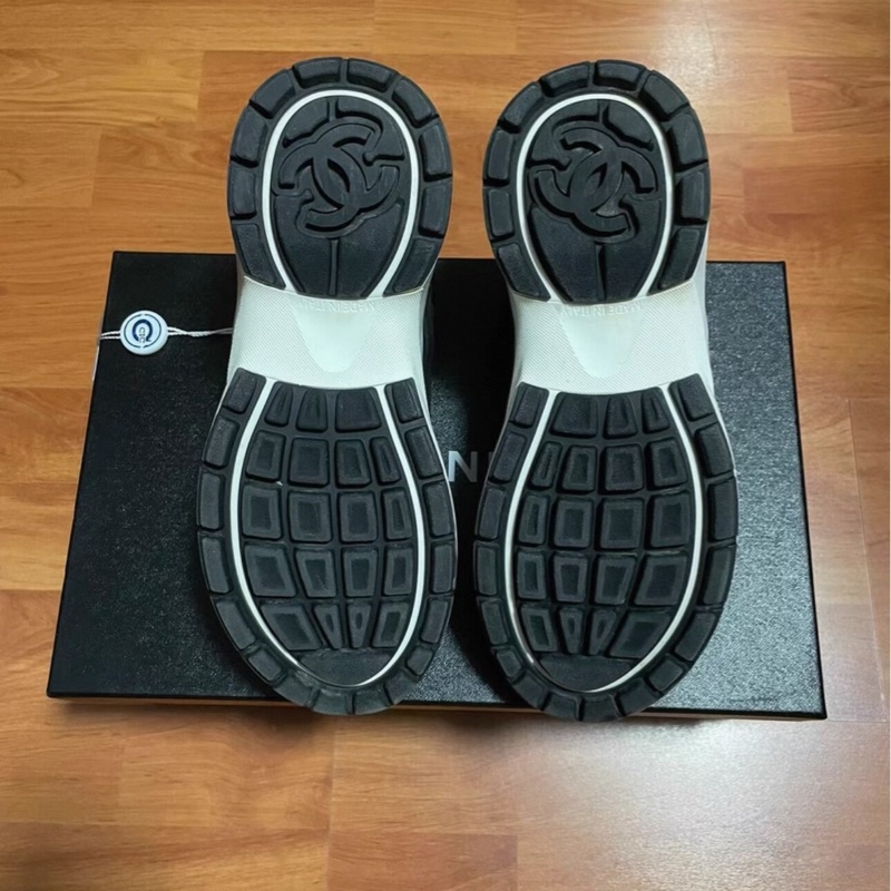 Chanel香奈兒24s黑角大王 低幫休閒鞋 黑色 36碼-7