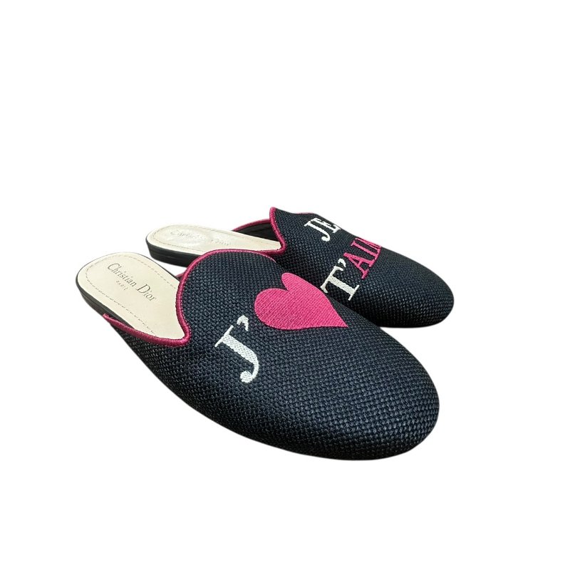 【美收精品】DIOR黑色愛心拖鞋 4-737-2