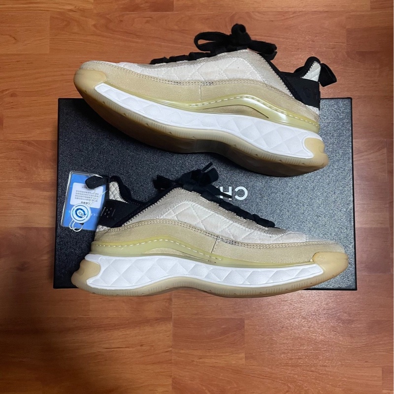 Chanel香奈兒徽標低幫雙C運動休閒鞋 女款 37碼-1