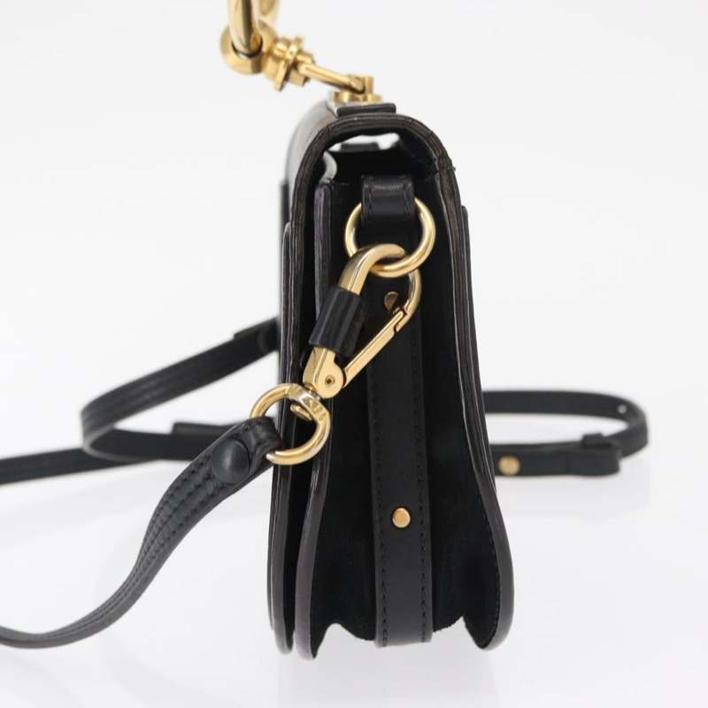 【日本直送】Chloe Nile 手提包 皮革 兩用 黑色 金色 正品 162770-2