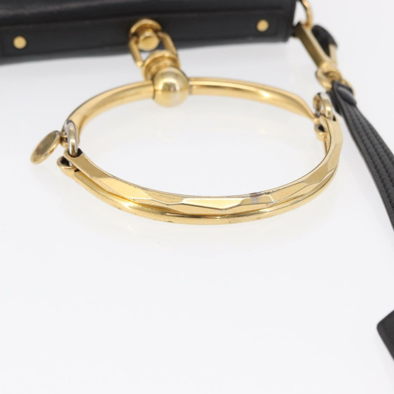 【日本直送】Chloe Nile 手提包 皮革 兩用 黑色 金色 正品 162770-6
