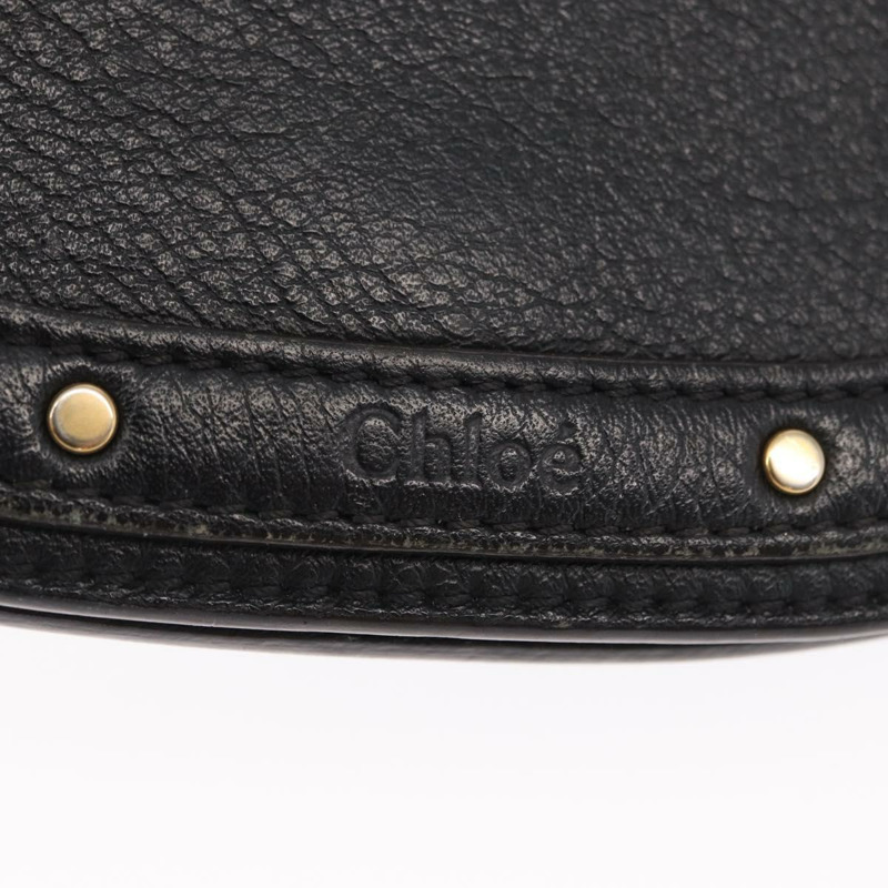 【日本直送】Chloe Nile 手提包 皮革 兩用 黑色 金色 正品 162770-17