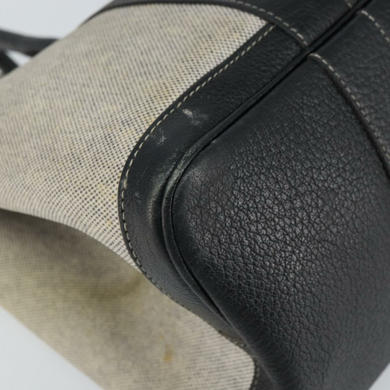 【日本直送】愛馬仕 Garden Party PM 手袋 塗層帆布 灰色 銀色 正品 159912-13