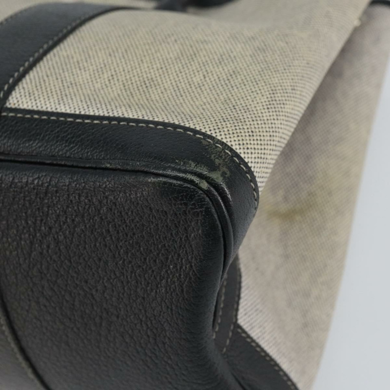 【日本直送】愛馬仕 Garden Party PM 手袋 塗層帆布 灰色 銀色 正品 159912-14