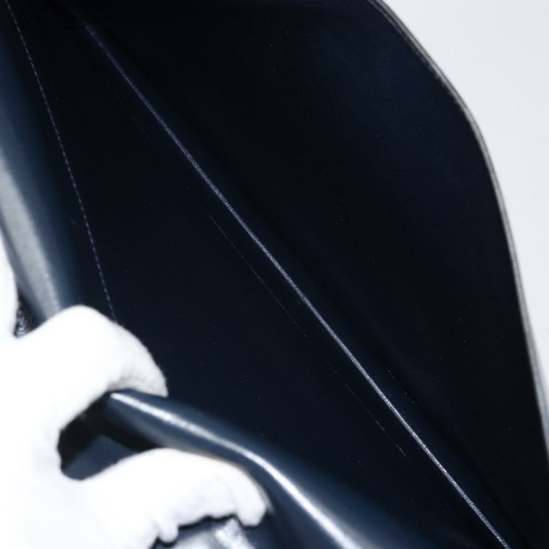 【日本直送】愛馬仕 Kirius 商務包 皮革 海軍藍 金色 正品 bs32277-11