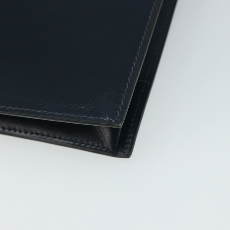 【日本直送】愛馬仕 Kirius 商務包 皮革 海軍藍 金色 正品 bs32277-15