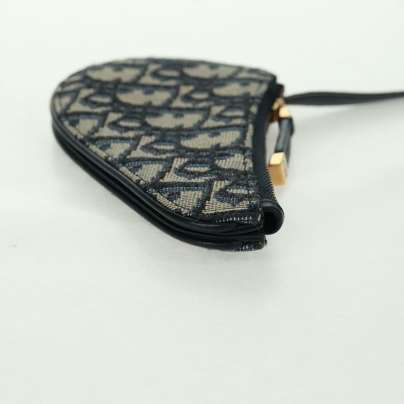 【日本直送】Christian Dior Trotter帆布馬鞍包 海軍藍 金色 正品 bs32208V-3