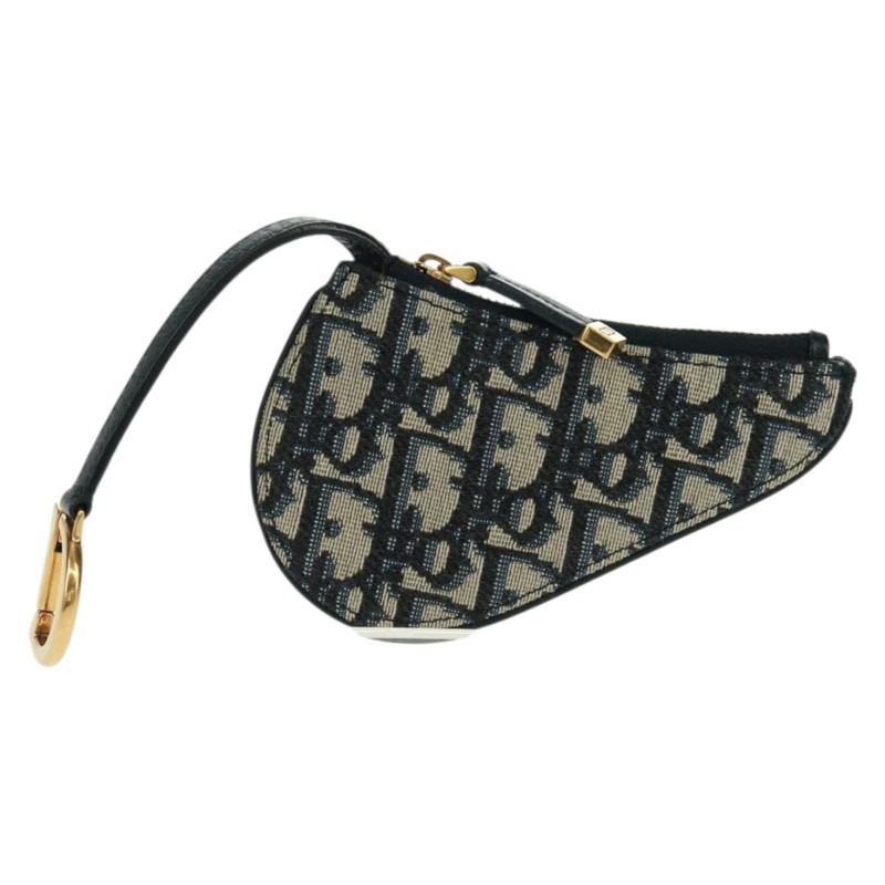 【日本直送】Christian Dior Trotter帆布馬鞍包 海軍藍 金色 正品 bs32208V-12