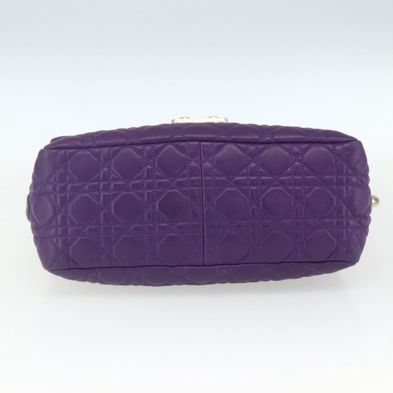 【日本直送】Christian Dior Miss Dior 鏈條肩背包 皮革 藍色 金色 Auth mr1834V-4