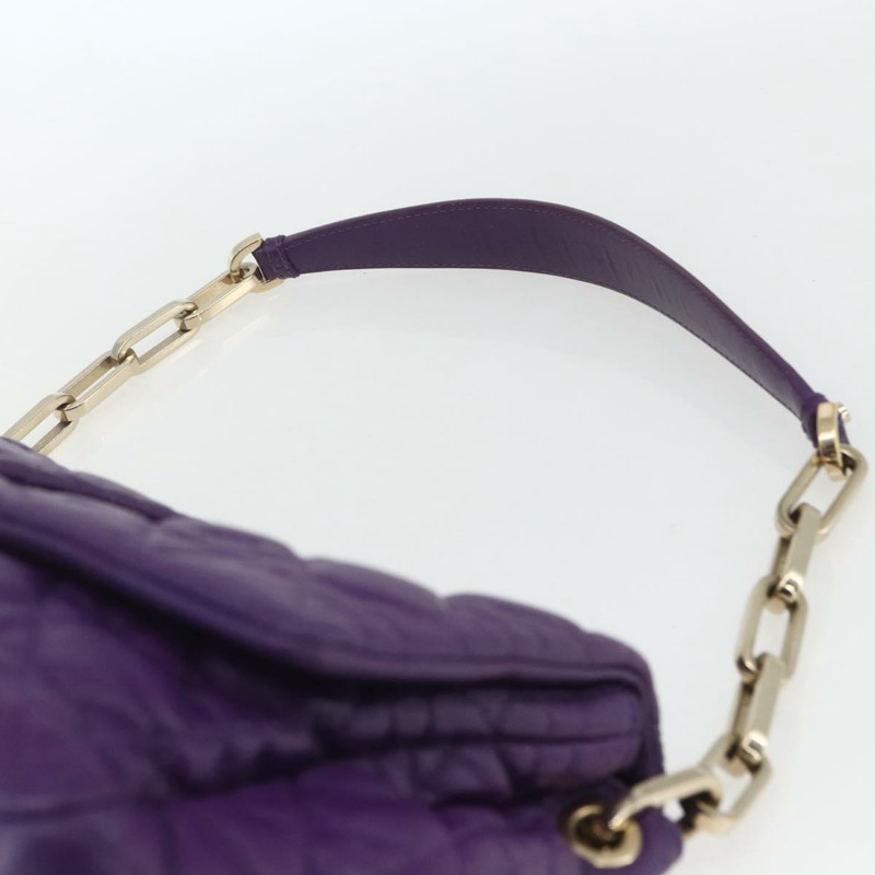 【日本直送】Christian Dior Miss Dior 鏈條肩背包 皮革 藍色 金色 Auth mr1834V-7