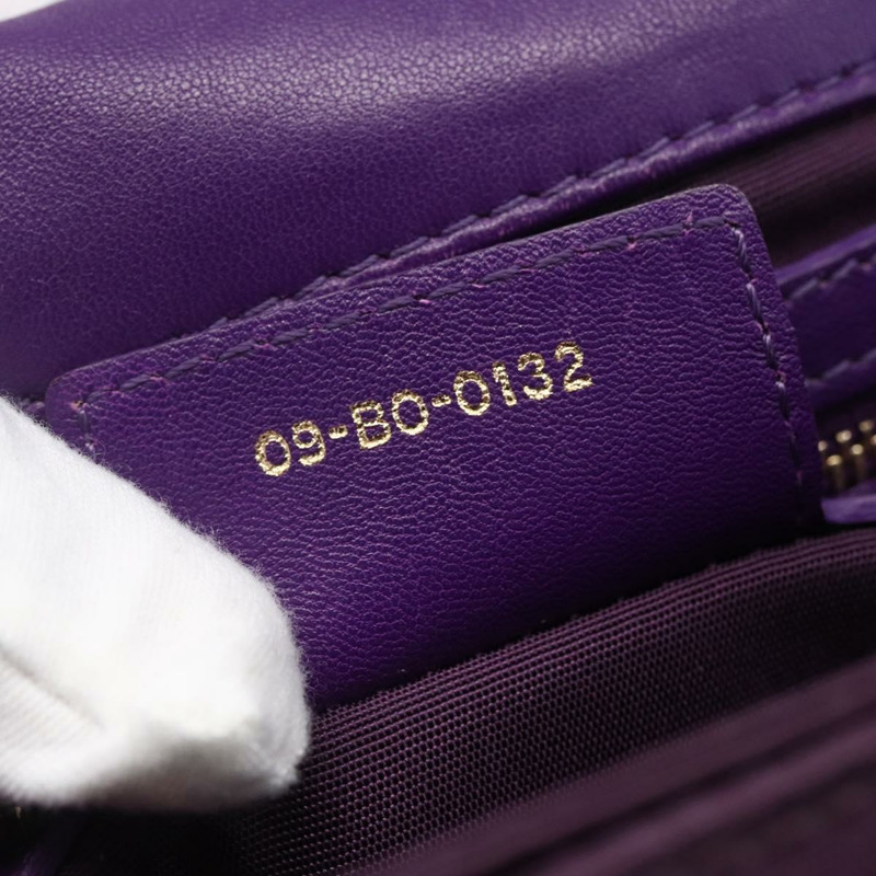 【日本直送】Christian Dior Miss Dior 鏈條肩背包 皮革 藍色 金色 Auth mr1834V-11