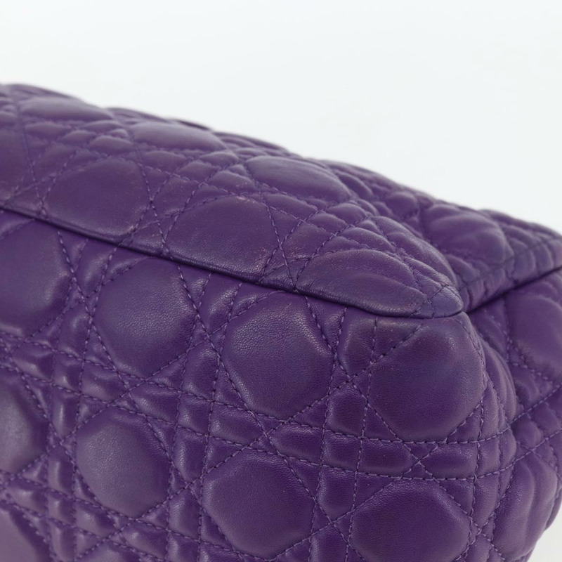 【日本直送】Christian Dior Miss Dior 鏈條肩背包 皮革 藍色 金色 Auth mr1834V-14