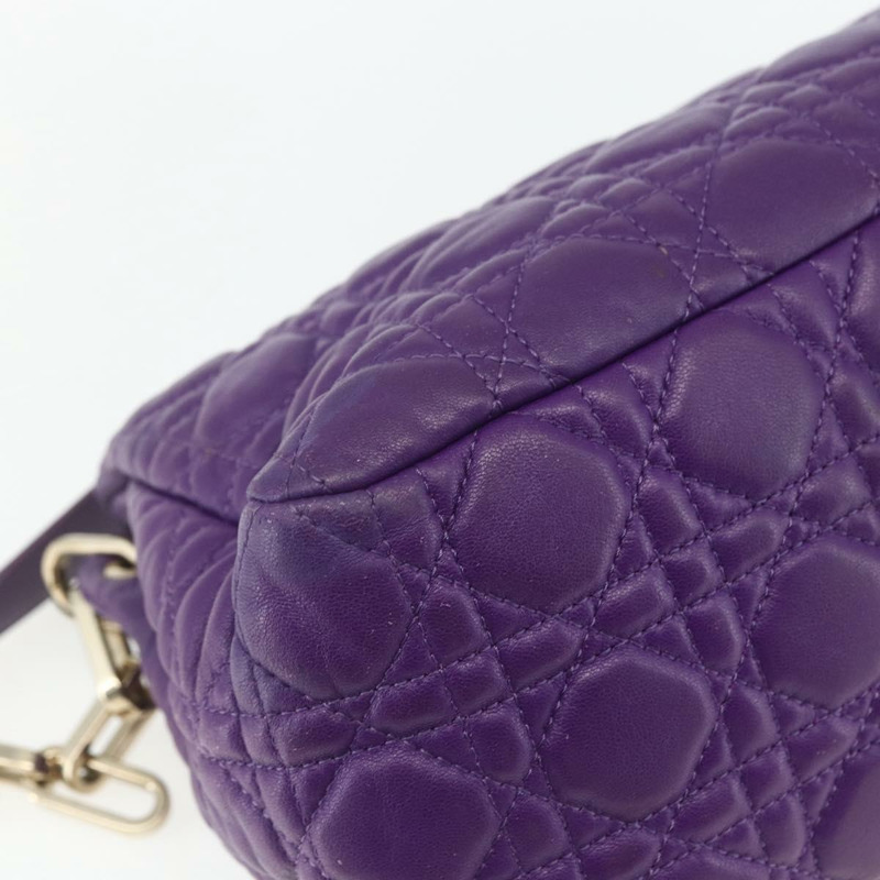 【日本直送】Christian Dior Miss Dior 鏈條肩背包 皮革 藍色 金色 Auth mr1834V-15