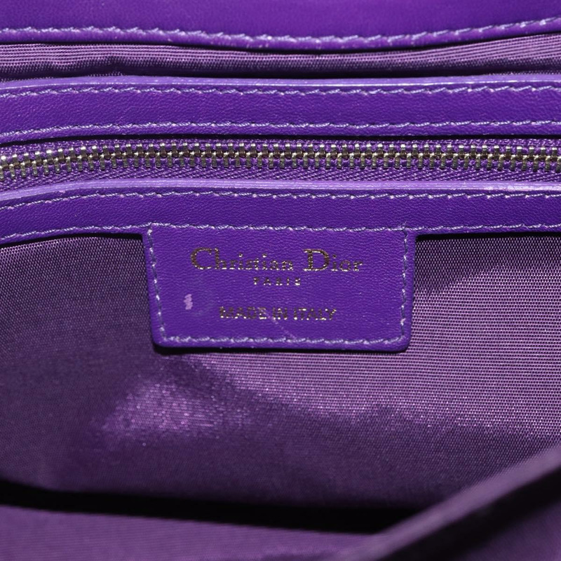 【日本直送】Christian Dior Miss Dior 鏈條肩背包 皮革 藍色 金色 Auth mr1834V-16