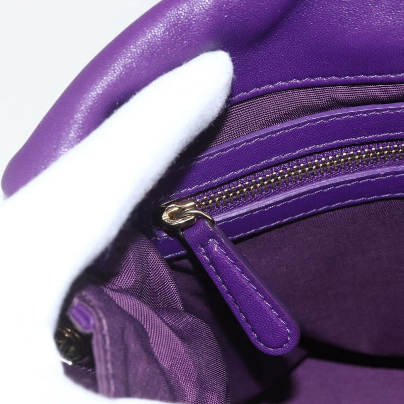 【日本直送】Christian Dior Miss Dior 鏈條肩背包 皮革 藍色 金色 Auth mr1834V-17