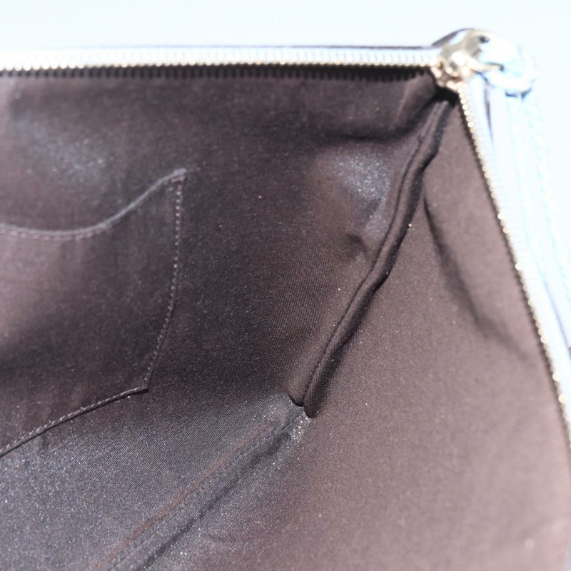 【日本直送】GUCCI 淺藍色金色皮革手拿包 376858 正品 157541V-18