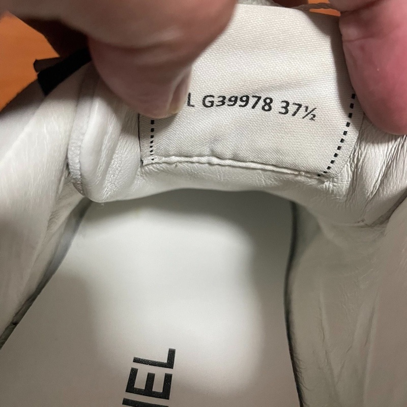 Chanel正品香奈兒雙c徽標黑白熊貓板鞋 黑白 37.5 碼-5