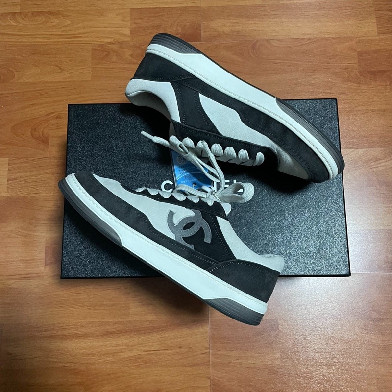 Chanel正品香奈兒雙c徽標黑白熊貓板鞋 黑白 37.5 碼-7