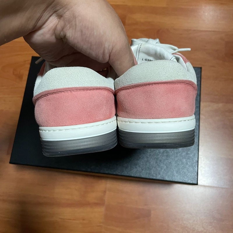 Chanel正品香奈兒徽標 低幫雙C板鞋 女款 粉白 37.5碼-4