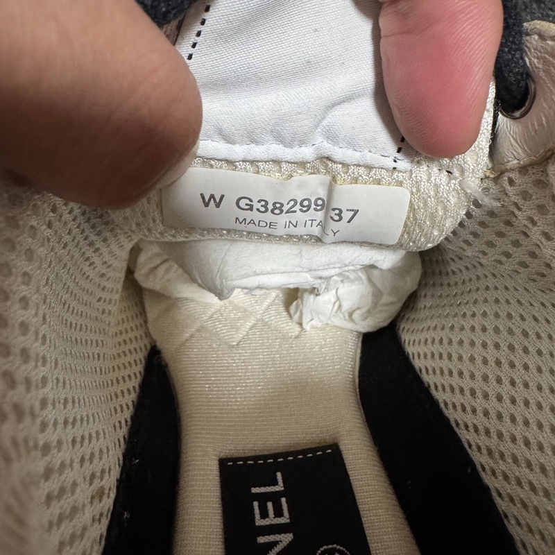 Chanel正品熊貓鞋香奈兒低幫徽標運動鞋 女款 黑白37碼-4