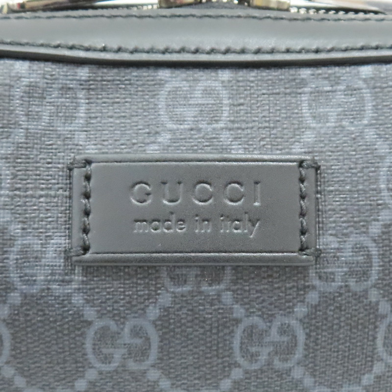 黑色 GG Supreme帆布 手拿包【GUCCI 古馳】 495562-8