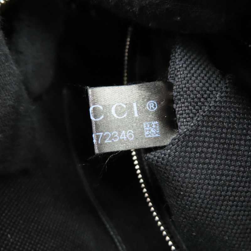 黑色 GG Supreme帆布 手拿包【GUCCI 古馳】 495562-12