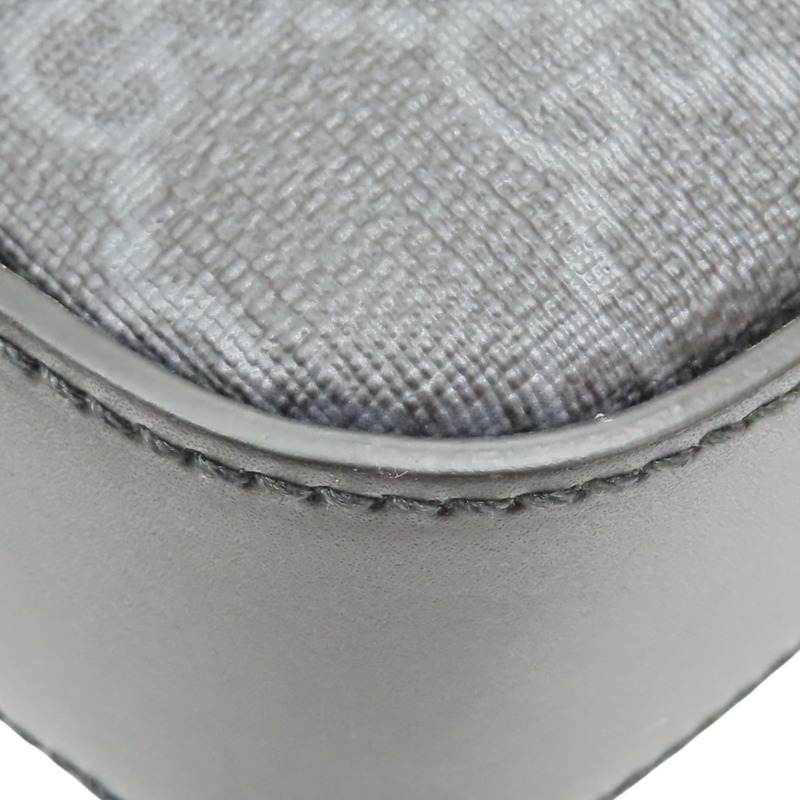 黑色 GG Supreme帆布 手拿包【GUCCI 古馳】 495562-16