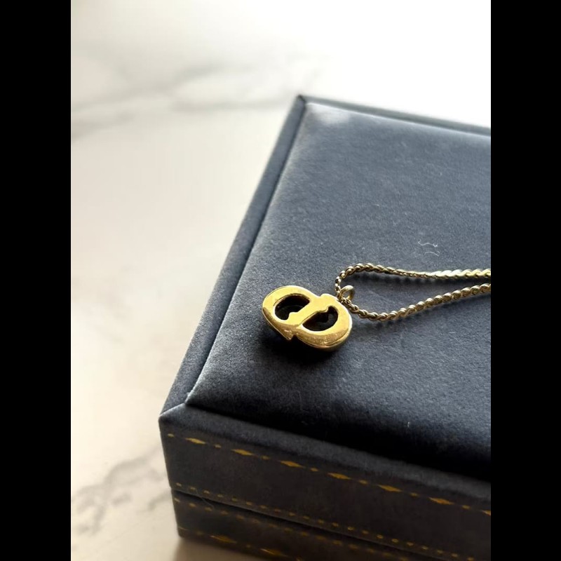 【LA LUNE】中古Dior 金色logo復古手鏈 手鐲 首飾飾品 禮物 二手 古董配件-3