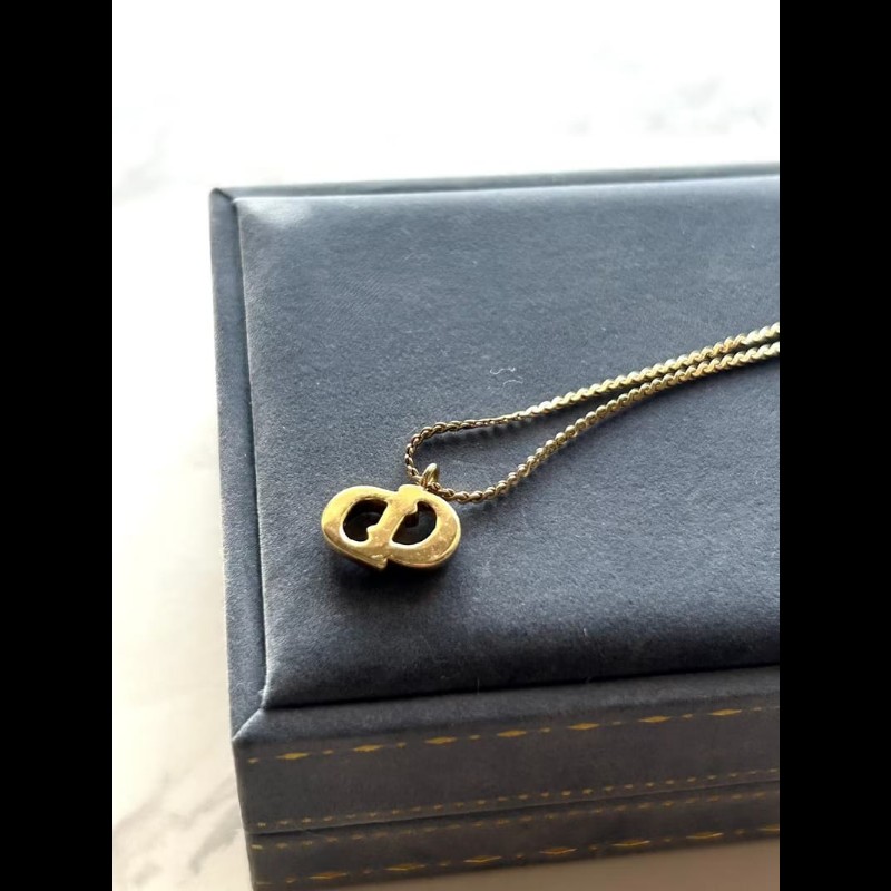 【LA LUNE】中古Dior 金色logo復古手鏈 手鐲 首飾飾品 禮物 二手 古董配件-4