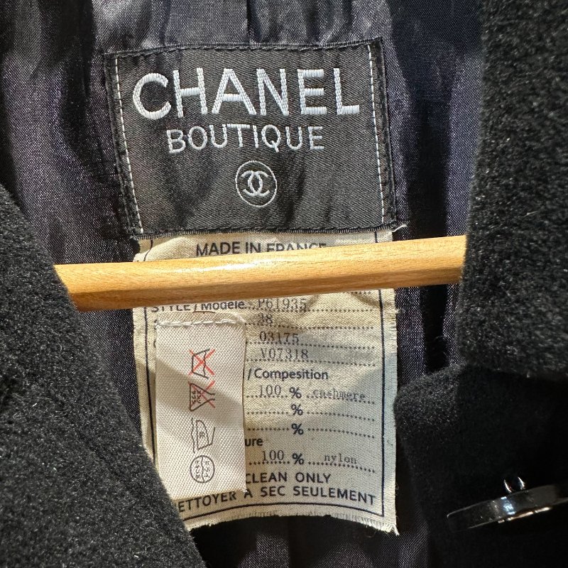 【美收精品】CHANEL黑色絨布大衣 4-782-2